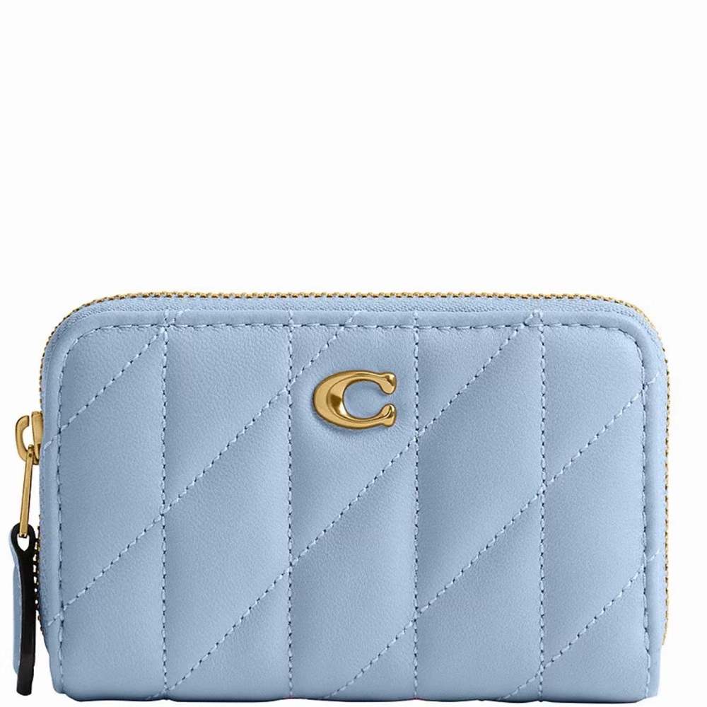 Coach Light Blue Quilted Wallet